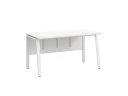 Стол прямой, Л-опора, экран ЛДСП,парящая стол-ца 800x800x750 RM009-8x8 Белый/Белый