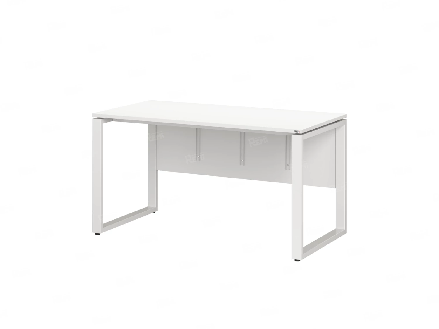 Стол прямой, О-опоры, экран ЛДСП,парящая стол-ца 800x700x750 RM008-8x7 Белый/Белый