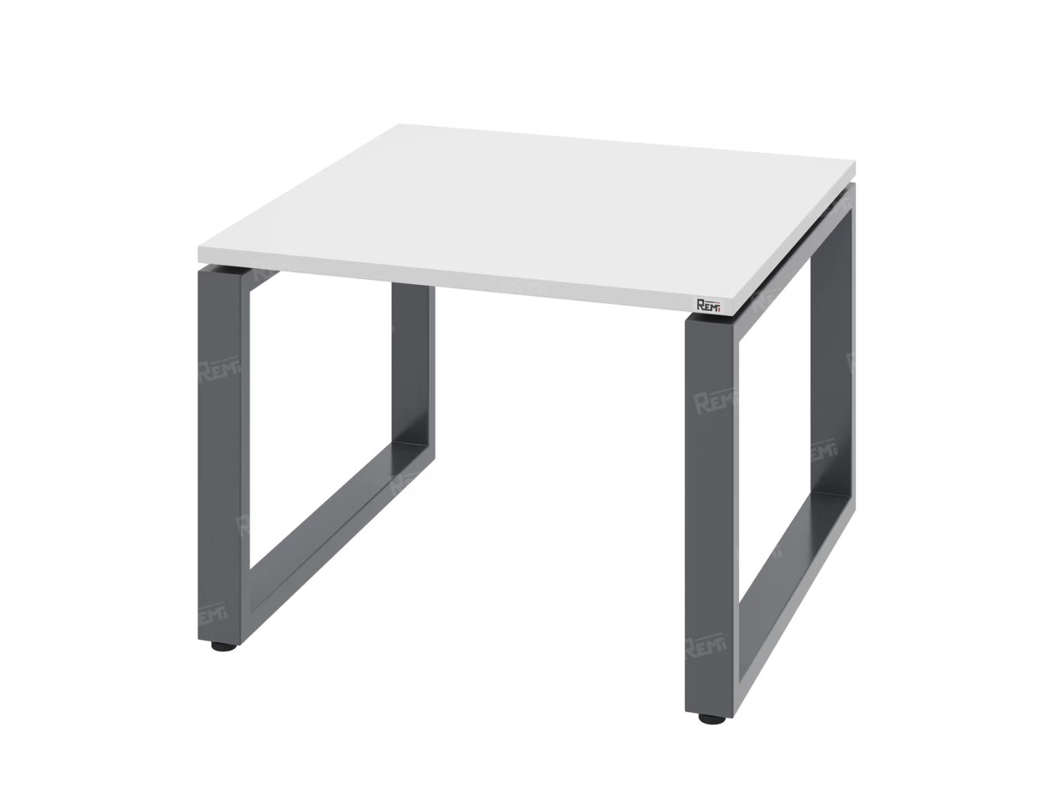 Журнальный стол с полкой 600x600x550 RM182-6x6 Белый/Серый