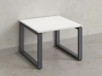 Журнальный стол с полкой 600x600x550 RM182-6x6 Белый/Серый