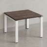 Журнальный стол с полкой 700x700x550 RM183-7x7 Дуб Апрельский шоколад/Белый