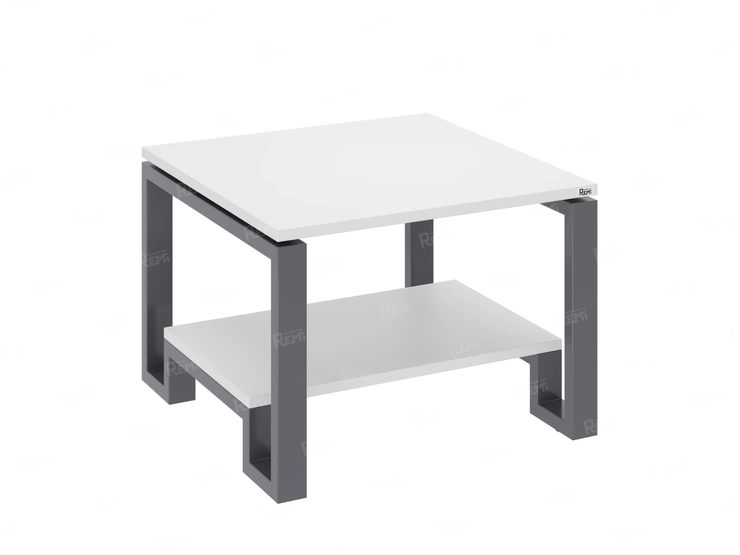 Журнальный стол с полкой 800x700x550 RM181-8x7 Белый/Серый