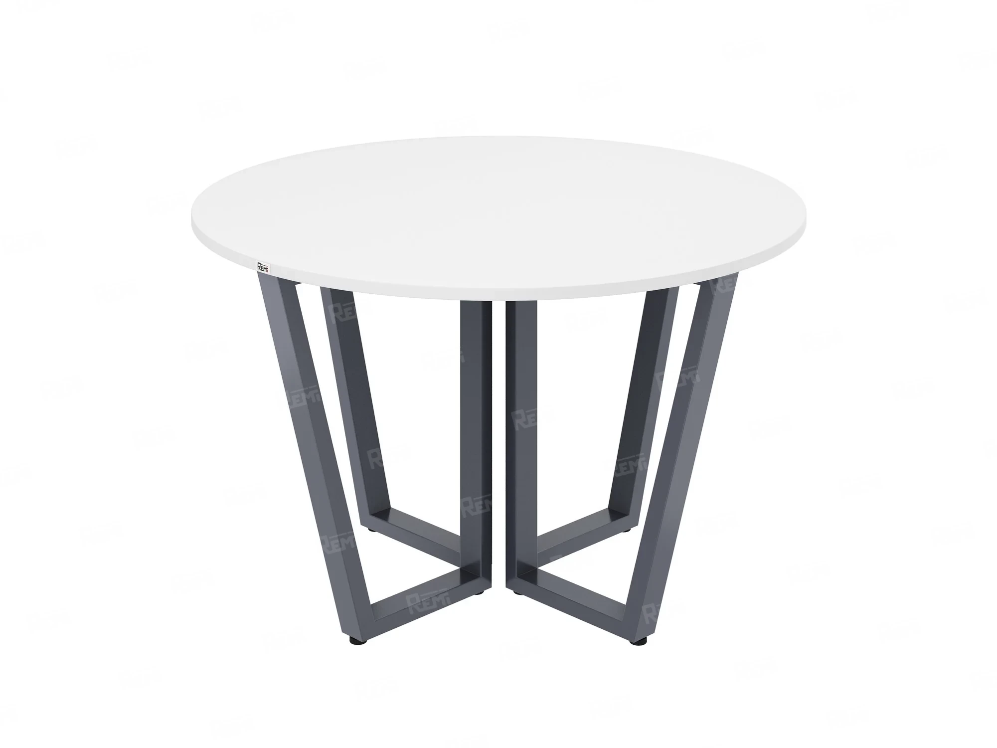Круглый стол на U-образных опорах 1700x1700x750 RM188-17x17 Белый/Серый