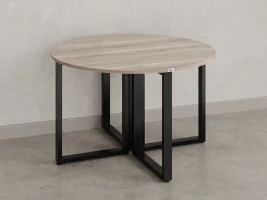 Круглый стол на О-образных опорах 1500x1500x750 RM187-15x15 Дуб Маувелла/Черный