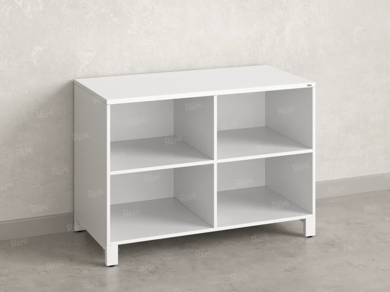 Стеллаж низкий, 4 ячейки 1200х600х850 RM145-12x6 Белый/Белый