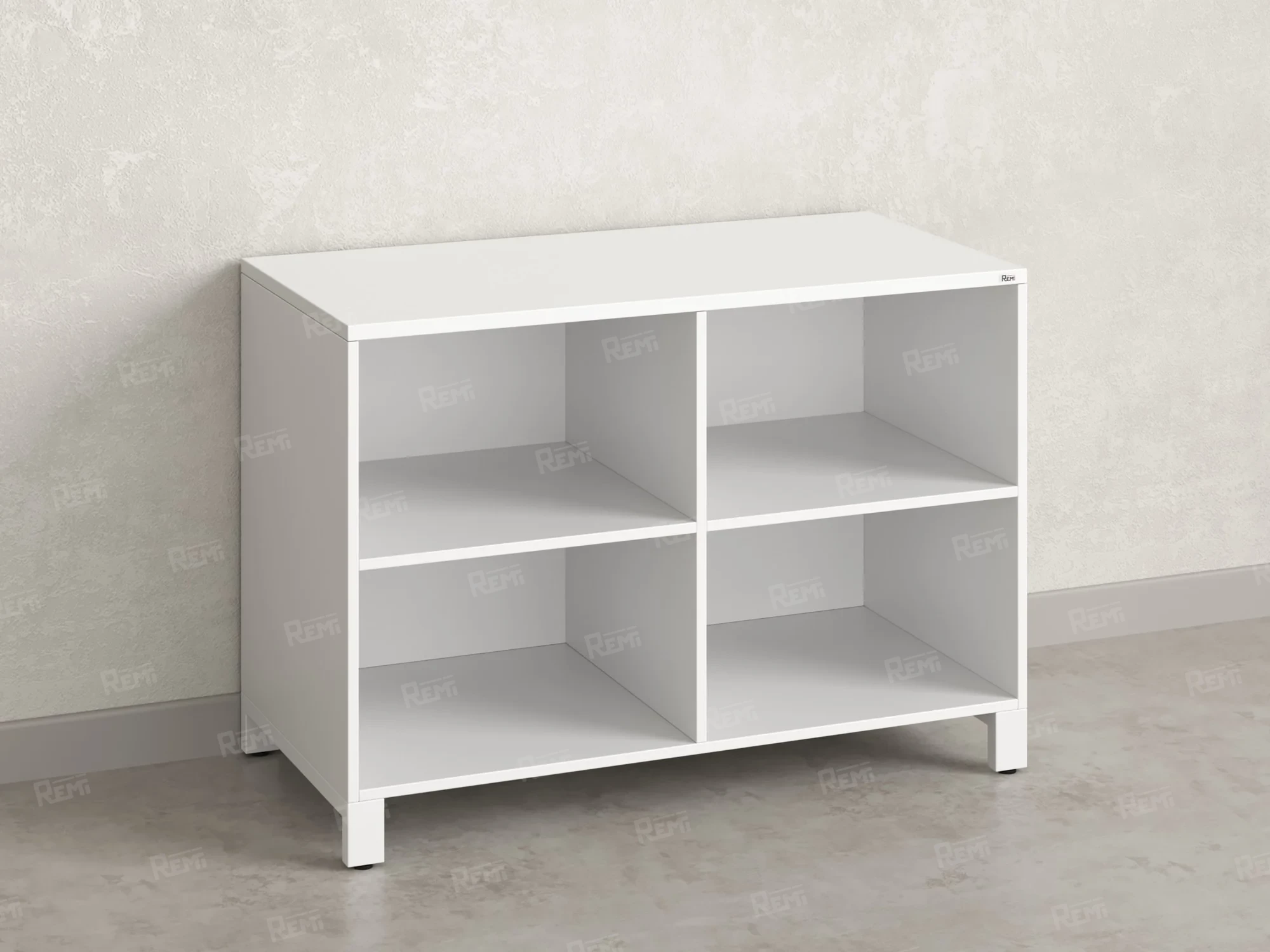 Стеллаж низкий, 4 ячейки 1200х600х850 RM145-12x6 Белый/Белый
