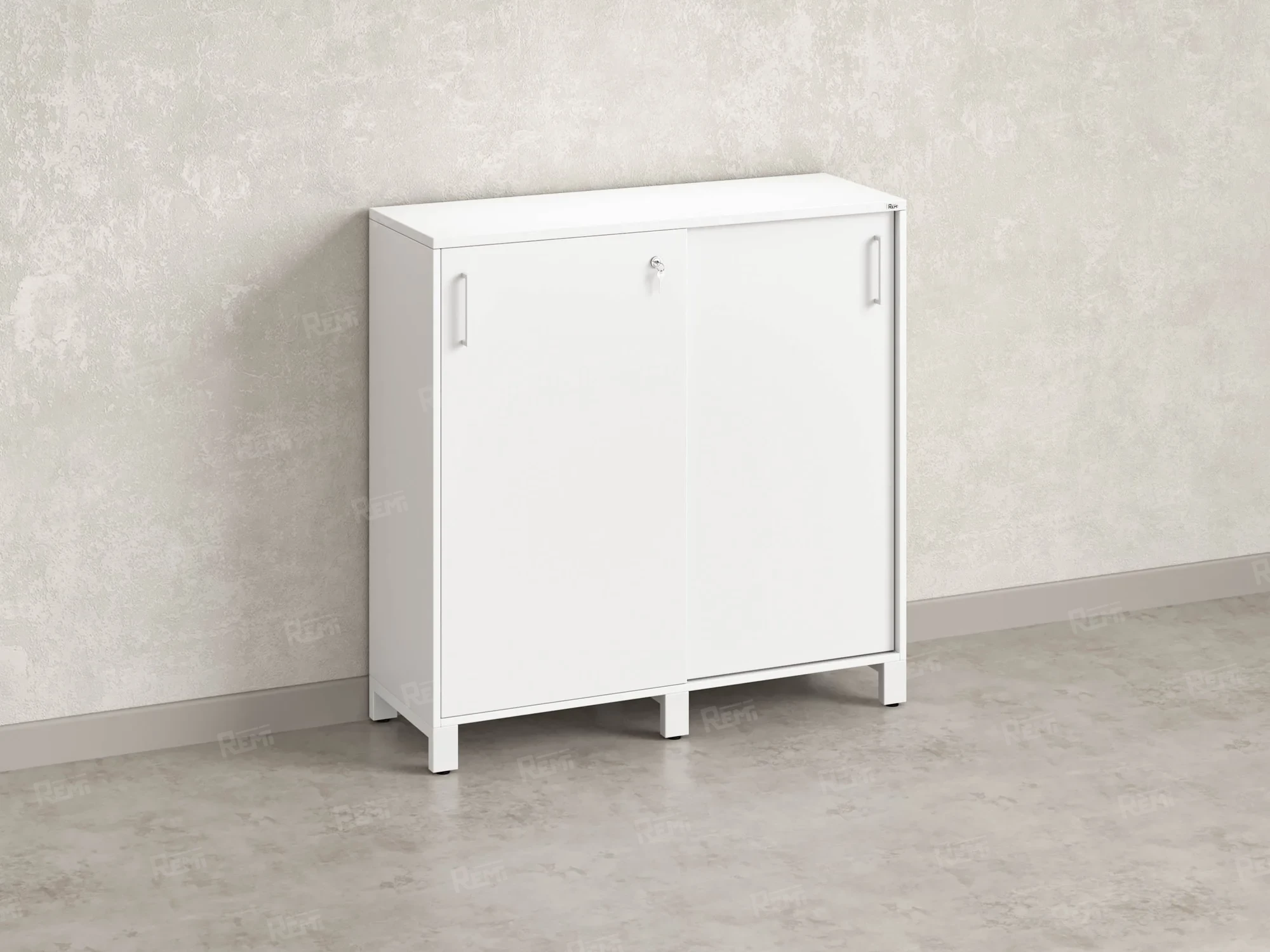 Шкаф-купе низкий, 3 полки 1200x420x1200 RM128-120x42 Белый/Белый