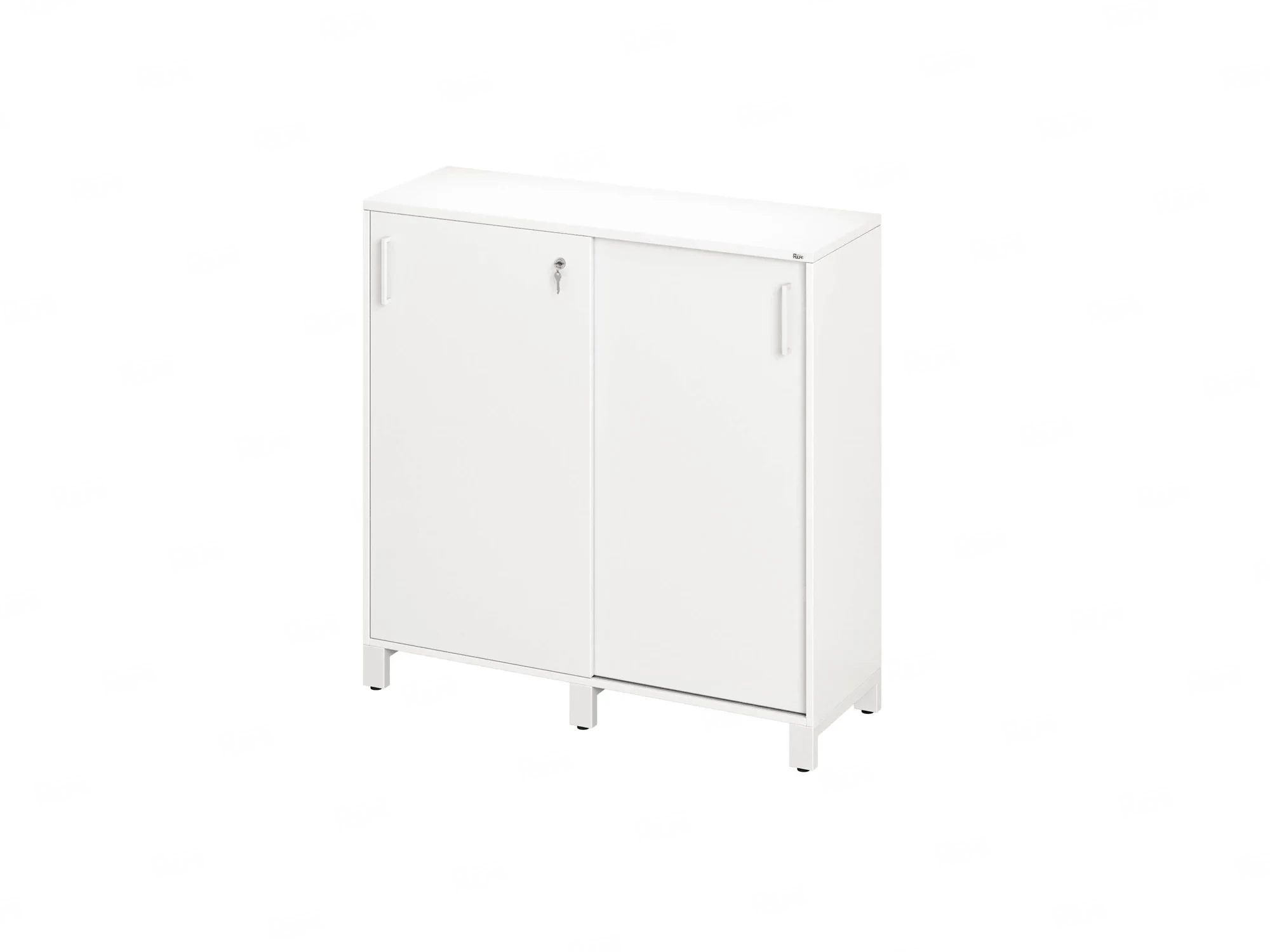 Шкаф-купе низкий, 3 полки 1200x420x1200 RM128-120x42 Белый/Белый