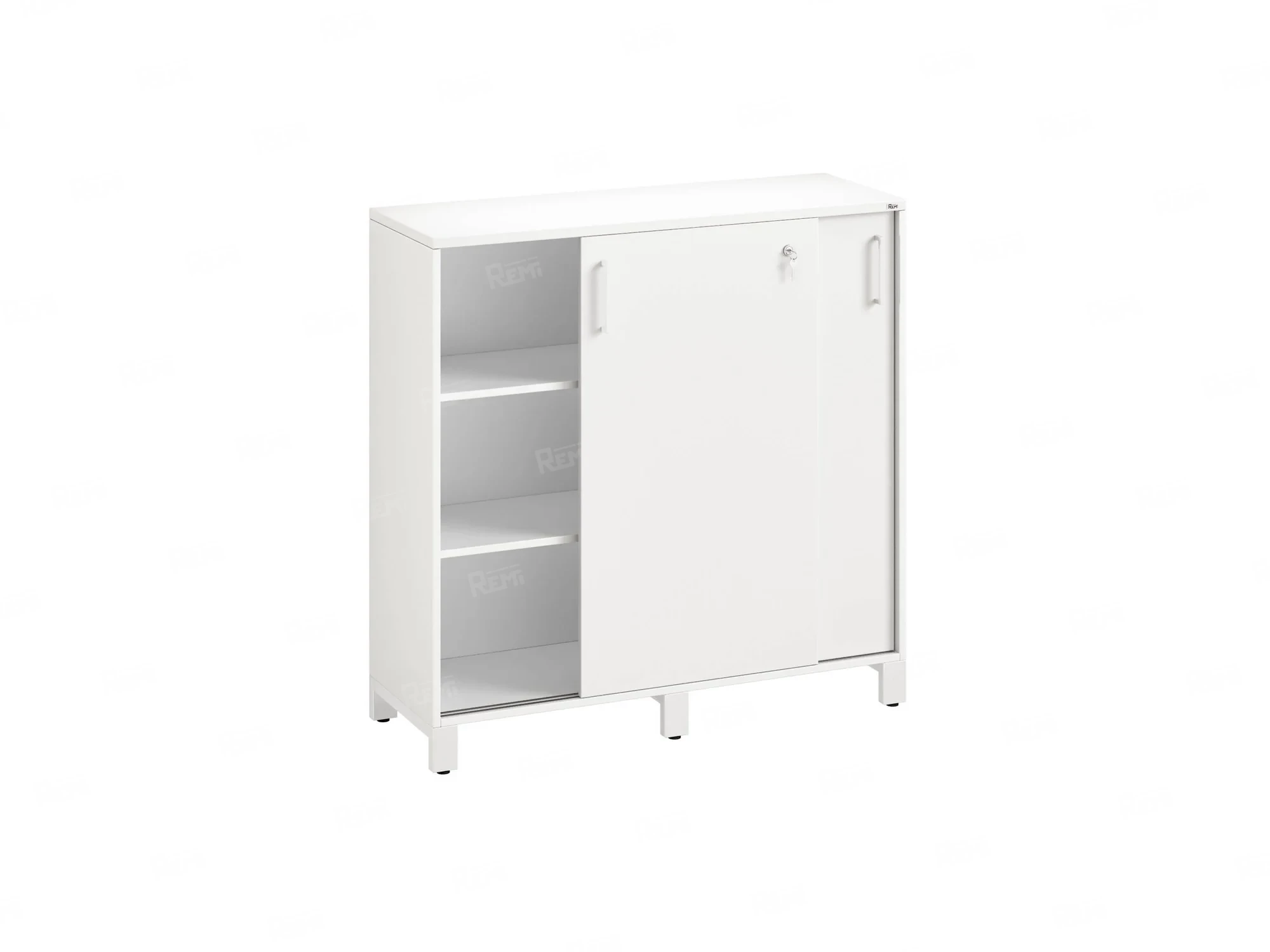 Шкаф-купе низкий, 3 полки 1200x420x1200 RM128-120x42 Белый/Белый