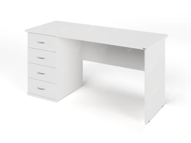 Однотумбовый стол RLG007 150x60x75 Белый, Серия ЛАЙТ | LIGHT