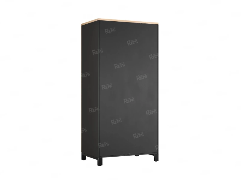 Гардероб, штанга, 1 полка 900x600x1900 RM158-90x60 Вяз Швейцарский светлый/Черный