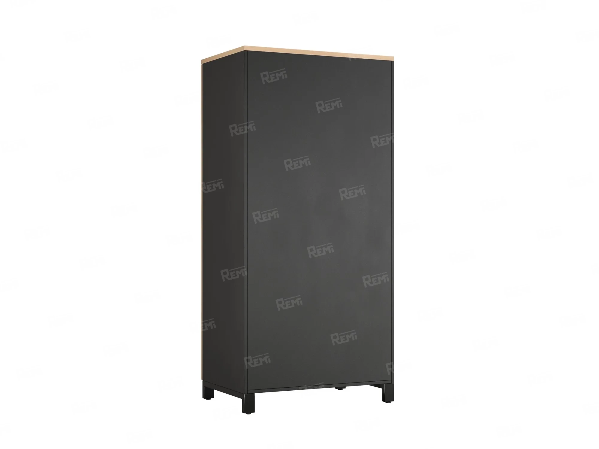 Гардероб, штанга, 1 полка 900x600x1900 RM158-90x60 Вяз Швейцарский светлый/Черный