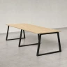 Cтол для переговоров, на A-обазном каркасе 2200x1400x750 RM083-220x140 Вяз Швейцарский светлый/Черный