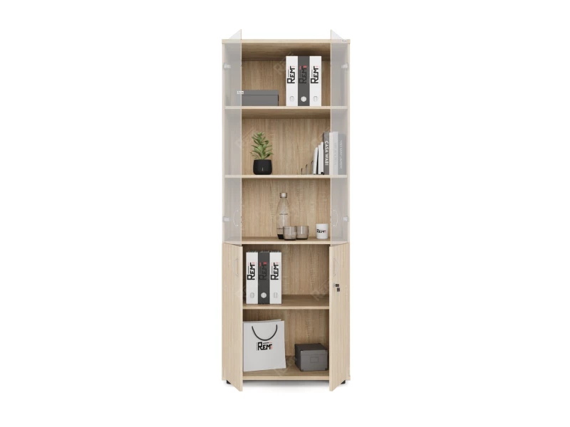 Шкаф комбинированный RLG039 700х550х1830 Дуб Сонома, Серия ЛАЙТ | LIGHT