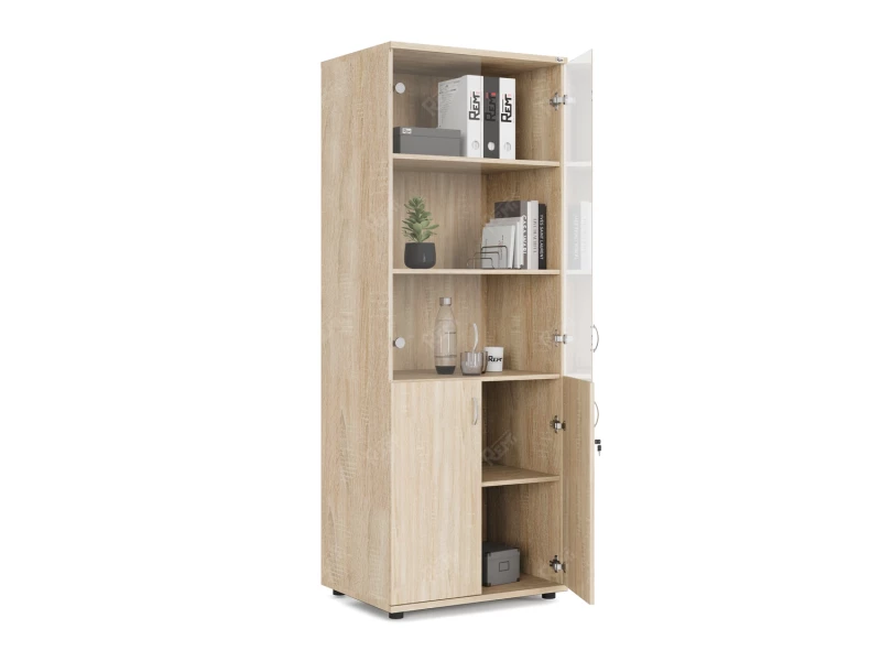 Шкаф комбинированный RLG039 700х550х1830 Дуб Сонома, Серия ЛАЙТ | LIGHT