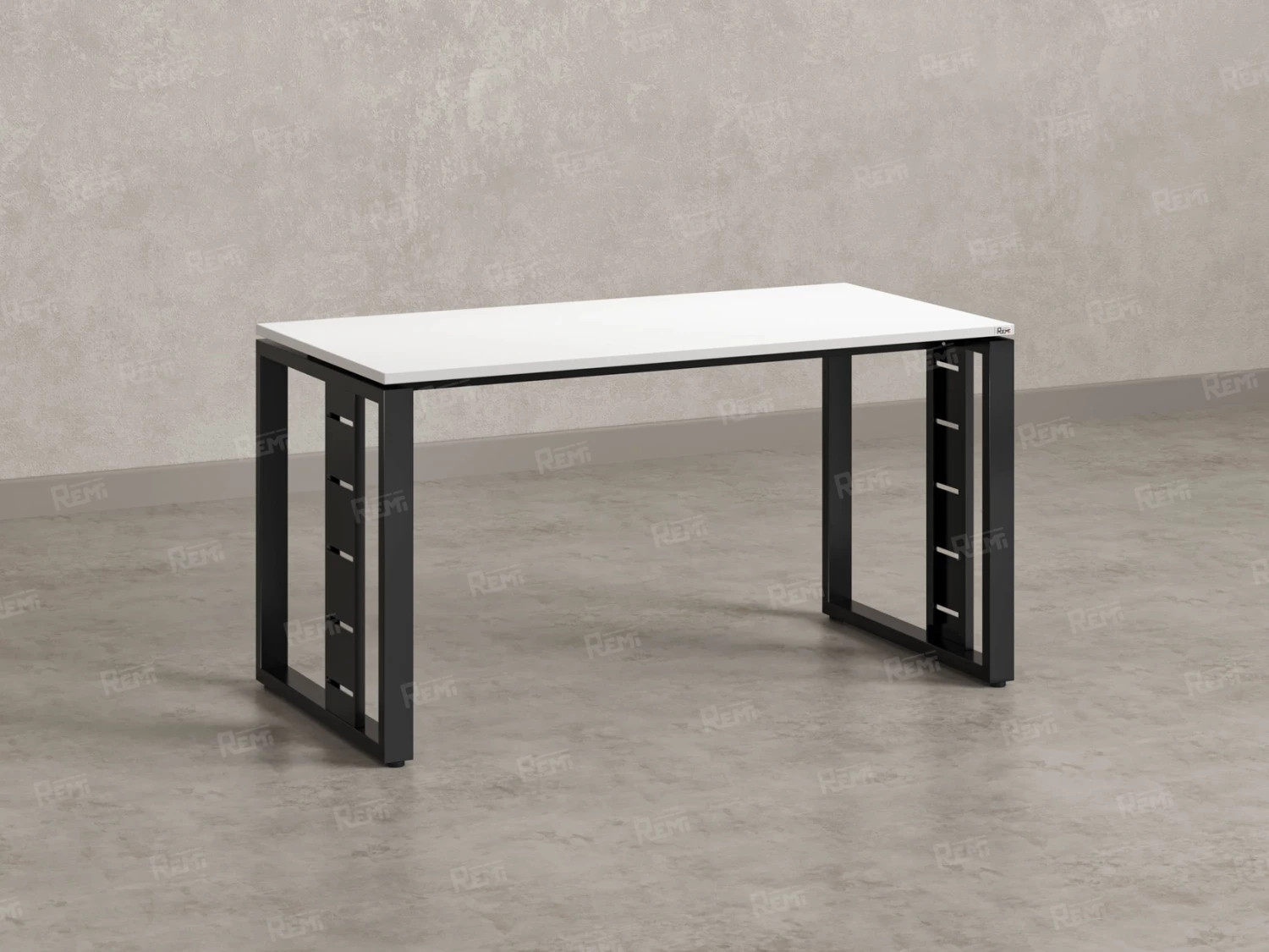 Стол прямой на О-образных опорах 1200x800x750 RM040-12x8 Белый/Черный