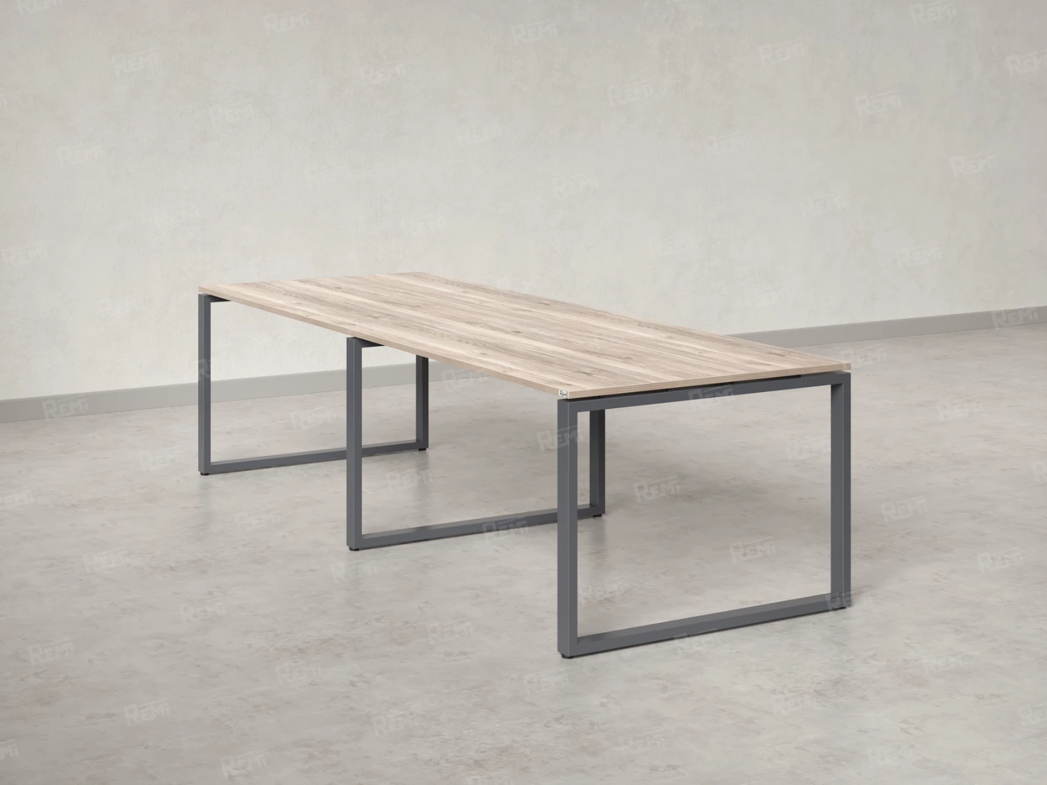 Cтол для переговоров, на О-обазном каркасе 2200x1650x750 RM081-220x165 Дуб Маувелла/Серый