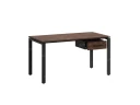 Стол прямой с подвесной тумбой, П-опора 1800x700x750 RM038-18x7 Дуб Апрельский шоколад/Черный