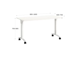 Стол складной, мобильный 1400x600x750 RM011-14x6 Белый/Белый
