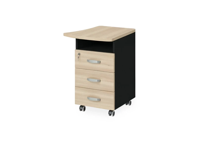 BRL RB085-53х60R Тумба приставная правая 530х600х740 Акация/Черный