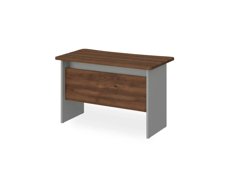 BRL RB001-140х65 Стол прямой с вогнутой столешницей 650 мм 1400х650х740 Орех Вармия/Серый вулкан-кий
