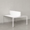 Бенч-система, 2 рабочих места, с одним экраном ЛДСП 1400x1400x750 RM165-2-14x14 Белый/Белый