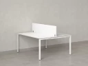 Бенч-система, 2 рабочих места, с одним экраном ЛДСП 1400x1400x750 RM165-2-14x14 Белый/Белый