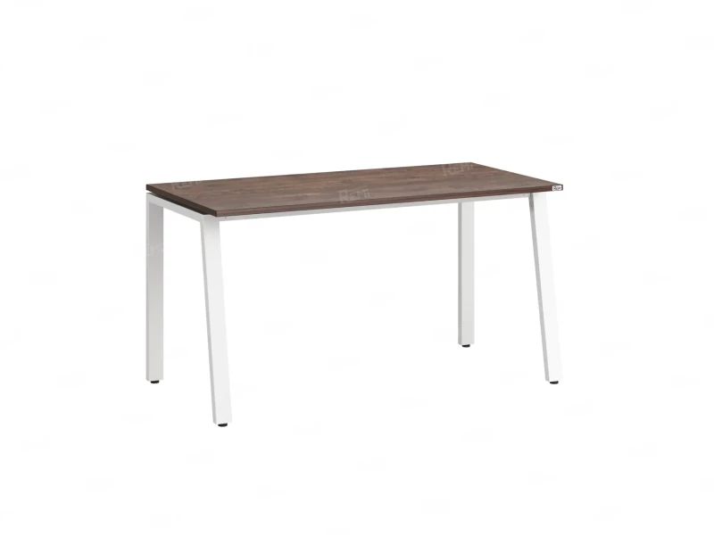 Стол прямой на Л-образных опорах 2000x800x750 RM004-20x8 Дуб Апрельский шоколад/Белый