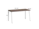 Стол прямой на Л-образных опорах 2000x800x750 RM004-20x8 Дуб Апрельский шоколад/Белый