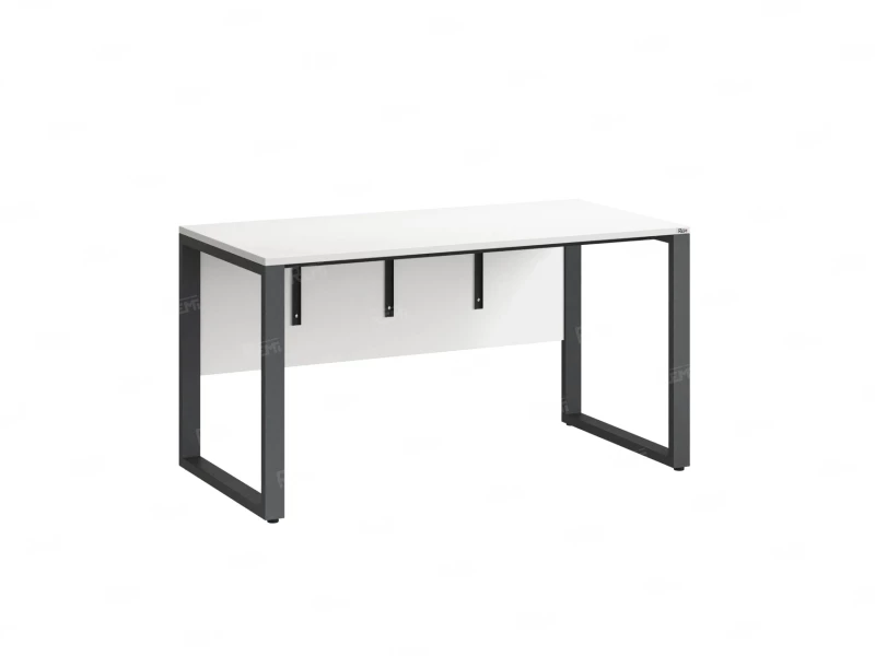 Стол прямой на О-образных опорах, экран ЛДСП 1200x600x750 RM006-12x6 Белый/Серый