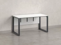 Стол прямой на О-образных опорах, экран ЛДСП 1200x600x750 RM006-12x6 Белый/Серый
