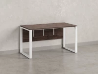 Стол прямой на О-образных опорах, экран ЛДСП 2000x700x750 RM006-20x7 Дуб Апрельский шоколад/Белый