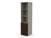 Шкаф узкий, RAC058 полуоткрытый левый 45,1x44,8x198,2см Дуб Термо/Серый камень, Серия Аккорд / Accord