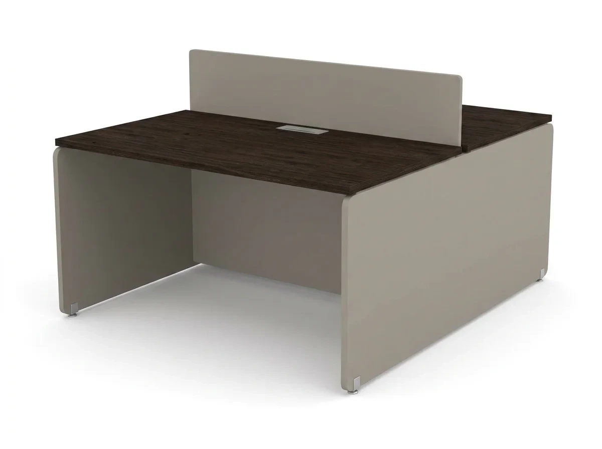 Двусторонний бенч RAC009 на 2 места, с экраном, без заглушек 140x160x73,5см Дуб Термо/Серый камень, Серия Аккорд / Accord. Серия Аккорд / Accord. Серия Аккорд / Accord