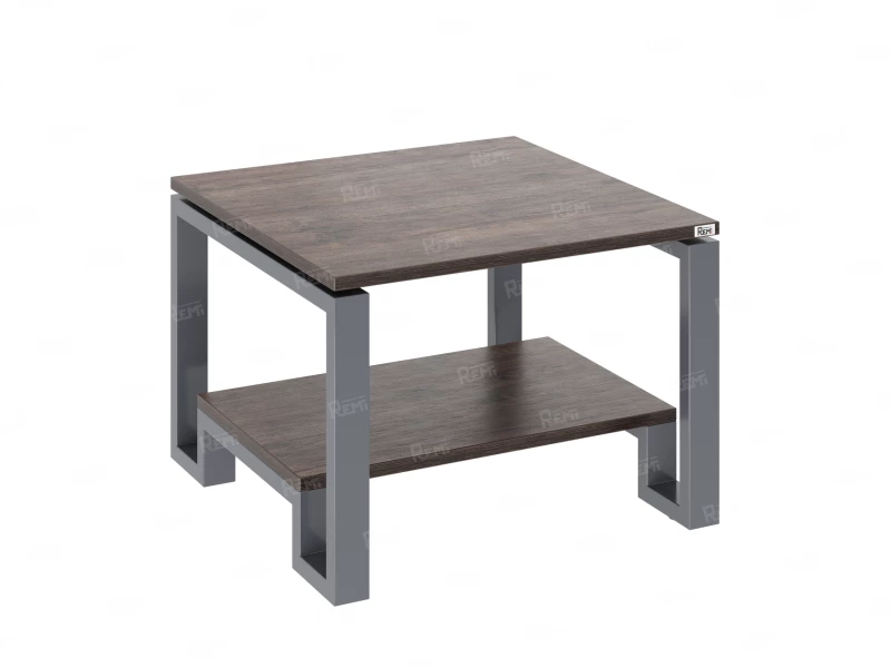 Журнальный стол с полкой 1200x700x550 RM181-12x7 Дуб Апрельский шоколад/Серый