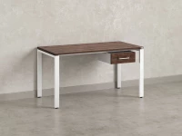 Стол прямой с подвесной тумбой, П-опора 1600x600x750 RM038-16x6 Дуб Апрельский шоколад/Белый