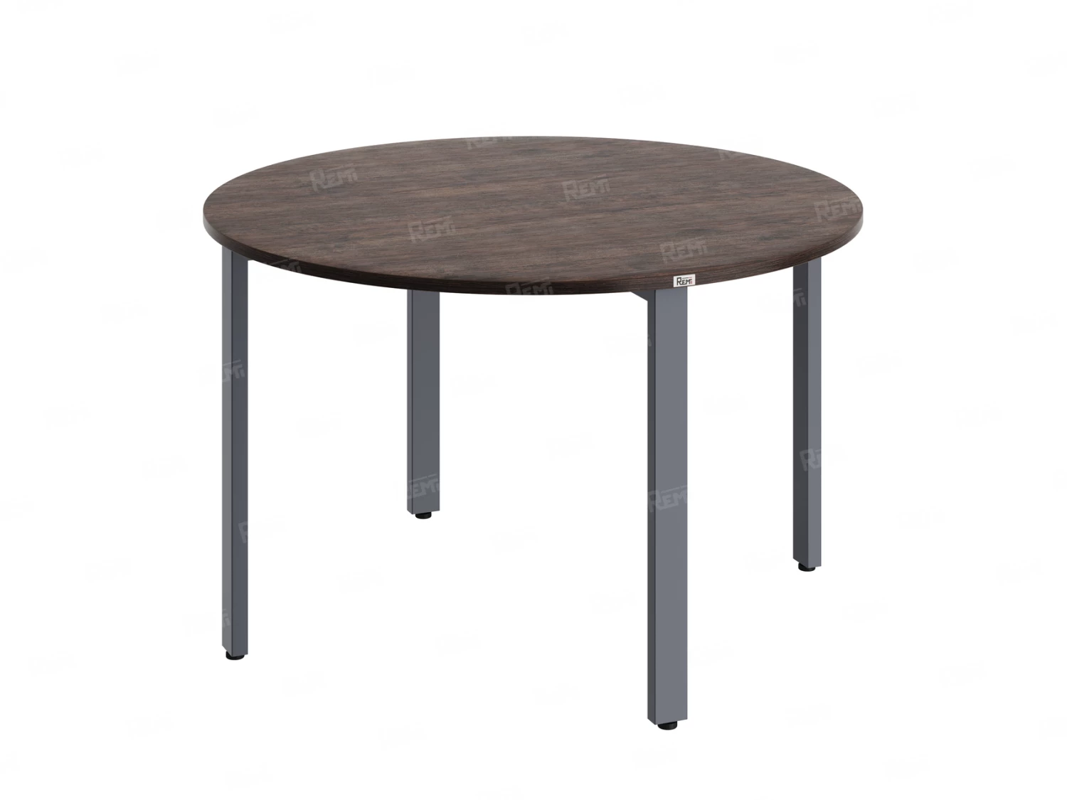 Круглый стол на П-образных опорах 1400x1400x750 RM186-14x14 Дуб Апрельский шоколад/Серый