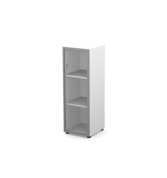 Шкаф узкий, RE122 З/С ХДФ 39,9x42x120 см Белый/Белый, Серия Еврова | Europe