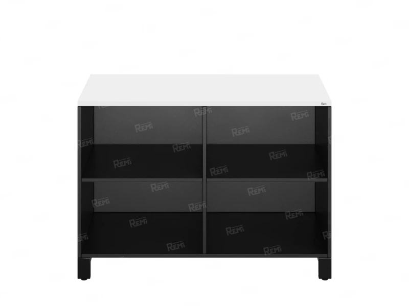 Стеллаж низкий, 4 ячейки 1200х600х850 RM145-12x6 Белый/Черный