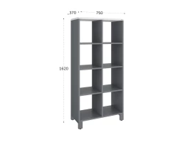 Стеллаж, 8 ячеек 750х370х1620 RM139-75x37 Серый/Серый