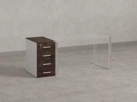 Тумба приставная, 4 ящика 400x600x750 RM121-40x60 Дуб Апрельский шоколад/Белый