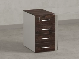 Тумба приставная, 4 ящика 400x600x750 RM121-40x60 Дуб Апрельский шоколад/Белый