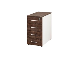 Тумба приставная, 4 ящика 400x600x750 RM121-40x60 Дуб Апрельский шоколад/Белый