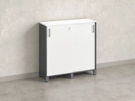 Шкаф-купе низкий, 3 полки 1200x420x1200 RM128-120x42 Белый/Серый