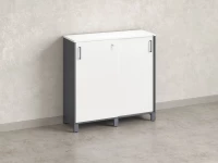 Шкаф-купе низкий, 3 полки 1200x420x1200 RM128-120x42 Белый/Серый