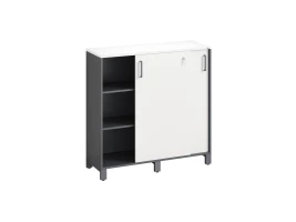 Шкаф-купе низкий, 3 полки 1200x420x1200 RM128-120x42 Белый/Серый