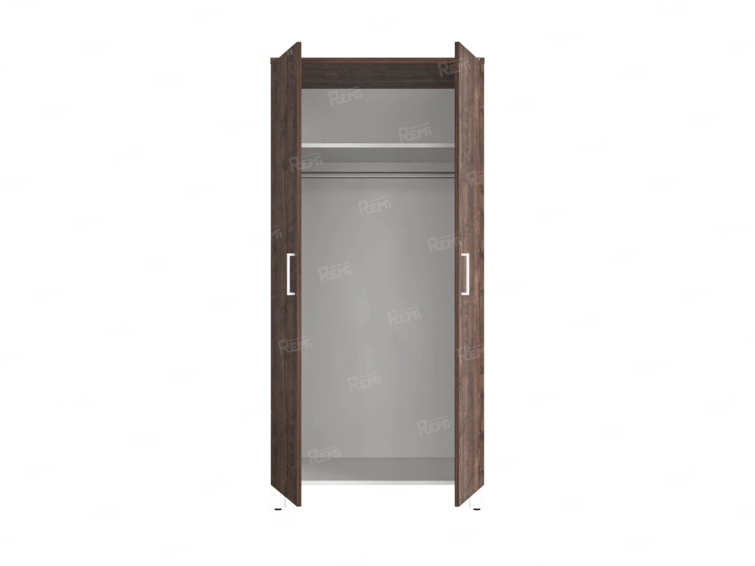 Гардероб, штанга, 1 полка 900x600x1900 RM158-90x60 Дуб Апрельский шоколад/Белый