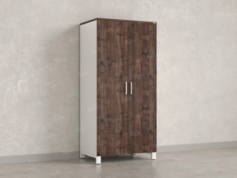 Гардероб, штанга, 1 полка 900x600x1900 RM158-90x60 Дуб Апрельский шоколад/Белый