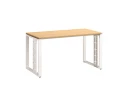 Стол прямой на О-образных опорах 1600x900x750 RM040-16x9 Вяз Швейцарский светлый/Белый