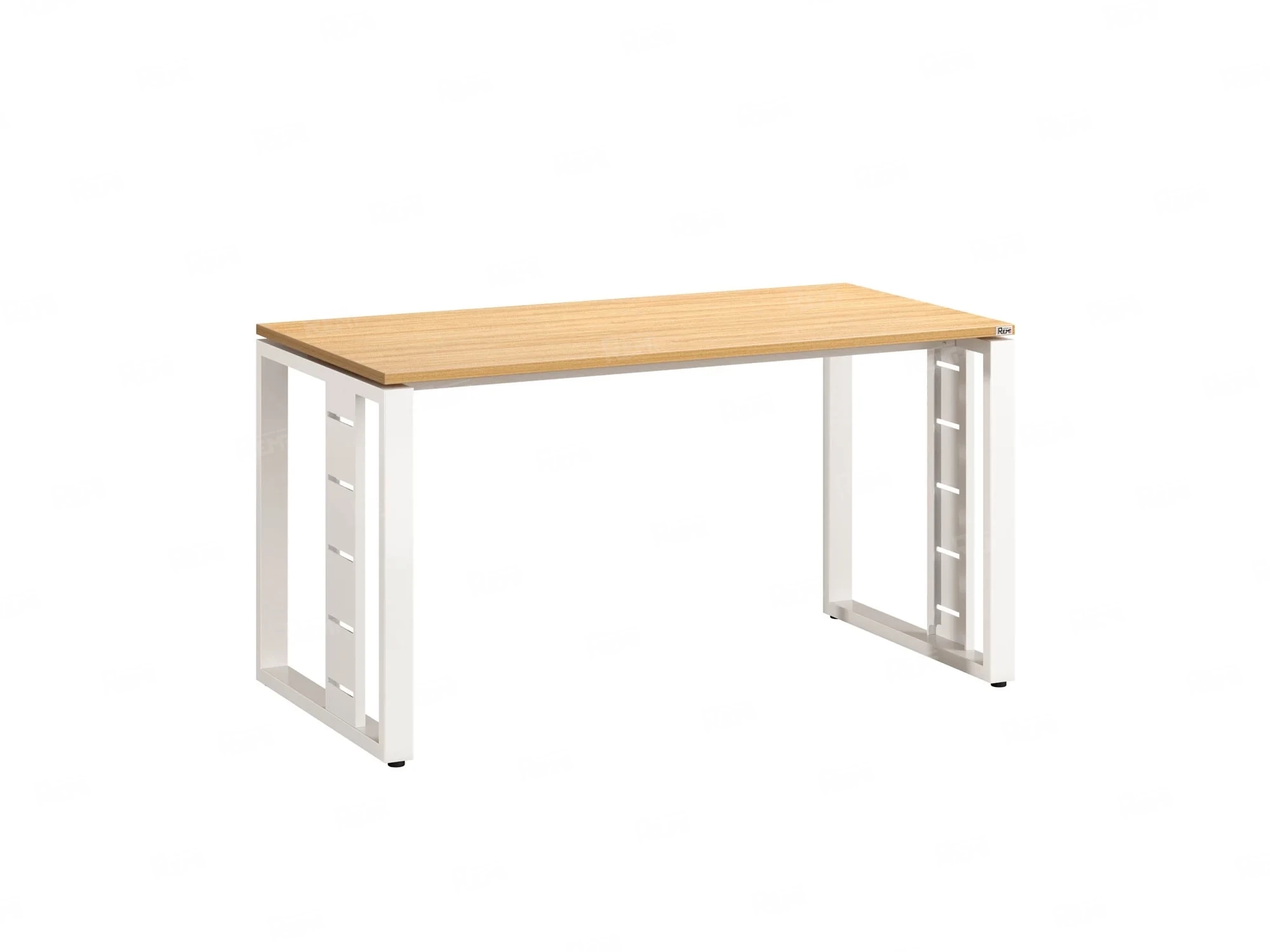 Стол прямой на О-образных опорах 1600x900x750 RM040-16x9 Вяз Швейцарский светлый/Белый